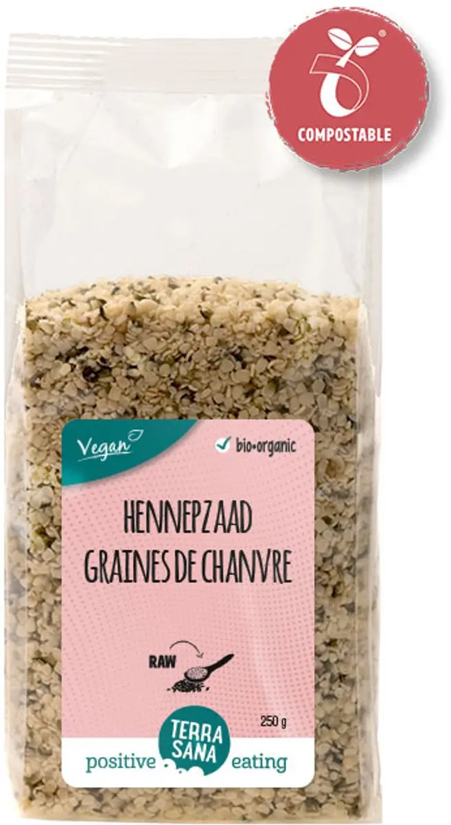 Terrasana Gepeld Hennepzaad RAW Superfood 250g
