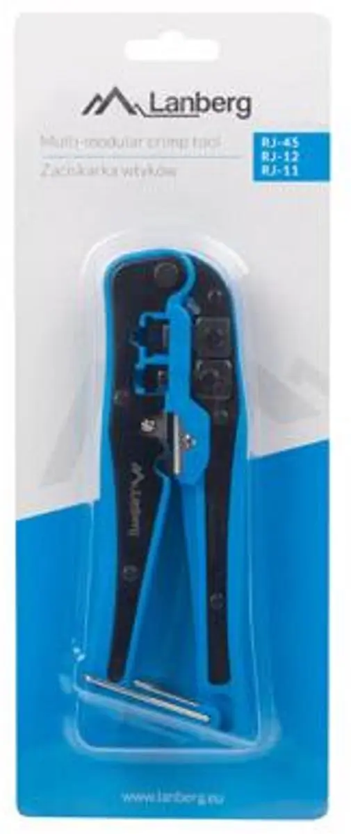 Lanberg NT-0303 Krimptang & Stripper Set - RJ45 FTP/UTP Connectoren - Blauw/Zwart - afbeelding 3 van 6