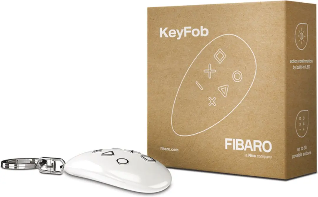 Fibaro KeyFob Z-Wave Plus Afstandsbediening - Wit - afbeelding 5 van 6