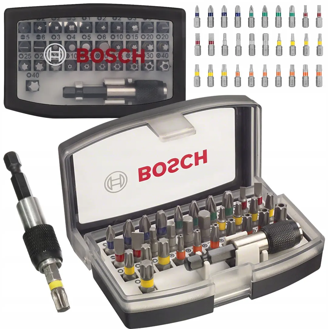 Bosch Bitset 32 Delen PH PZ Torx HEX met 1/4" Universele Houder