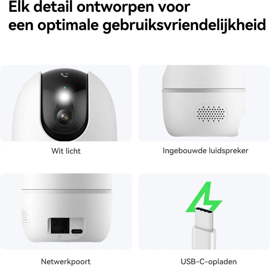 Imou A1 Pro 2K Beveiligingscamera - Binnen - Wit - afbeelding 3 van 6