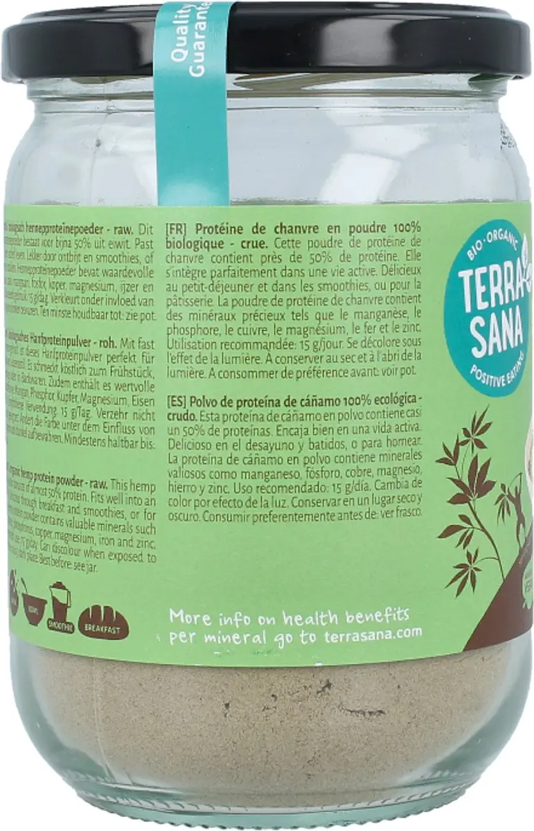Terrasana Raw Hennep Proteïne Poeder 200g