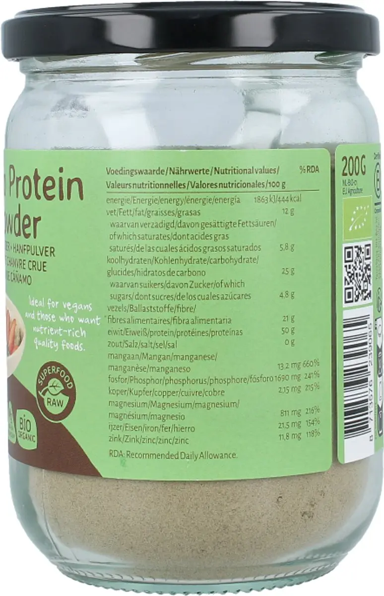 Terrasana Raw Hennep Proteïne Poeder 200g