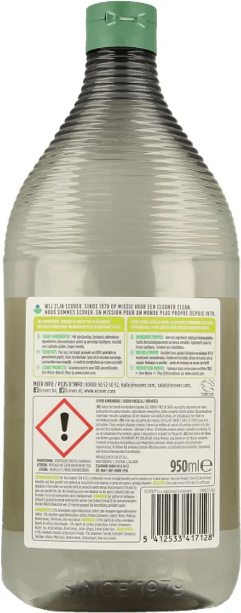 Ecover Afwasmiddel Citroen & Aloë Vera 950ml - afbeelding 4 van 6