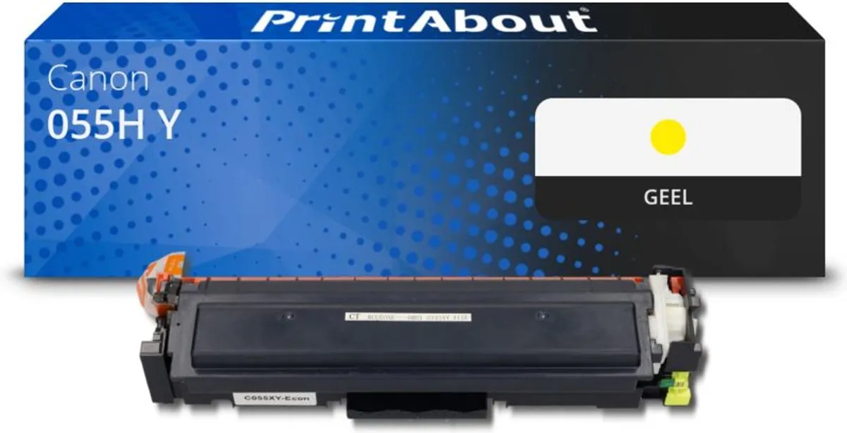 PrintAbout Canon 055H Y Toner Geel - 5.900 Stuks
