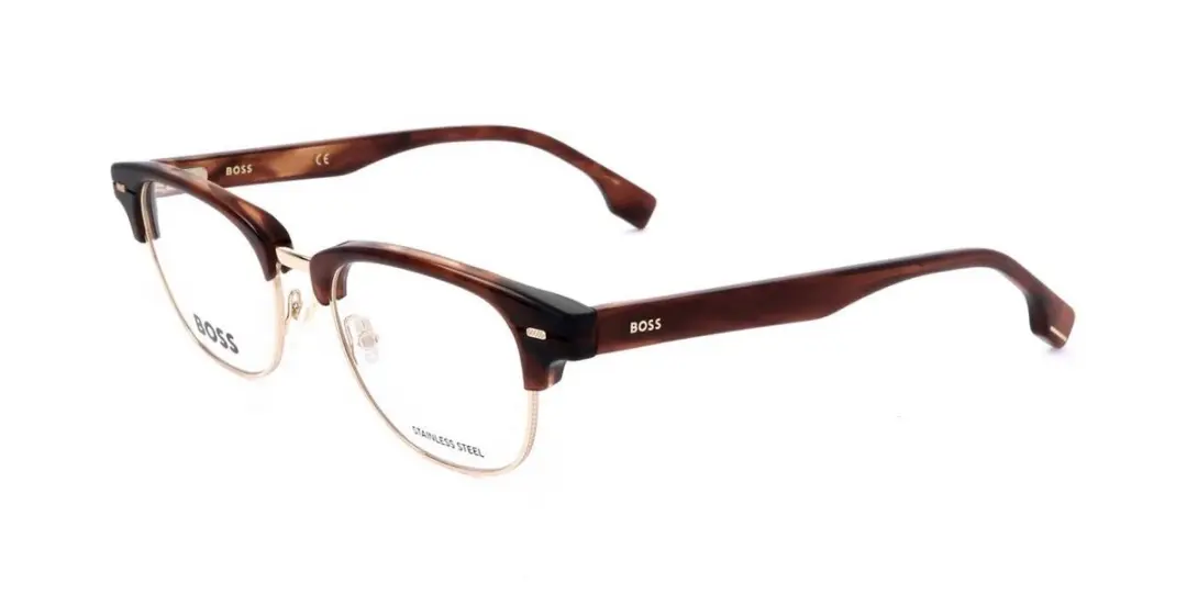 Hugo Boss BOSS 1382 Gold brown horn 50/19/145 MAN Brilmonturen