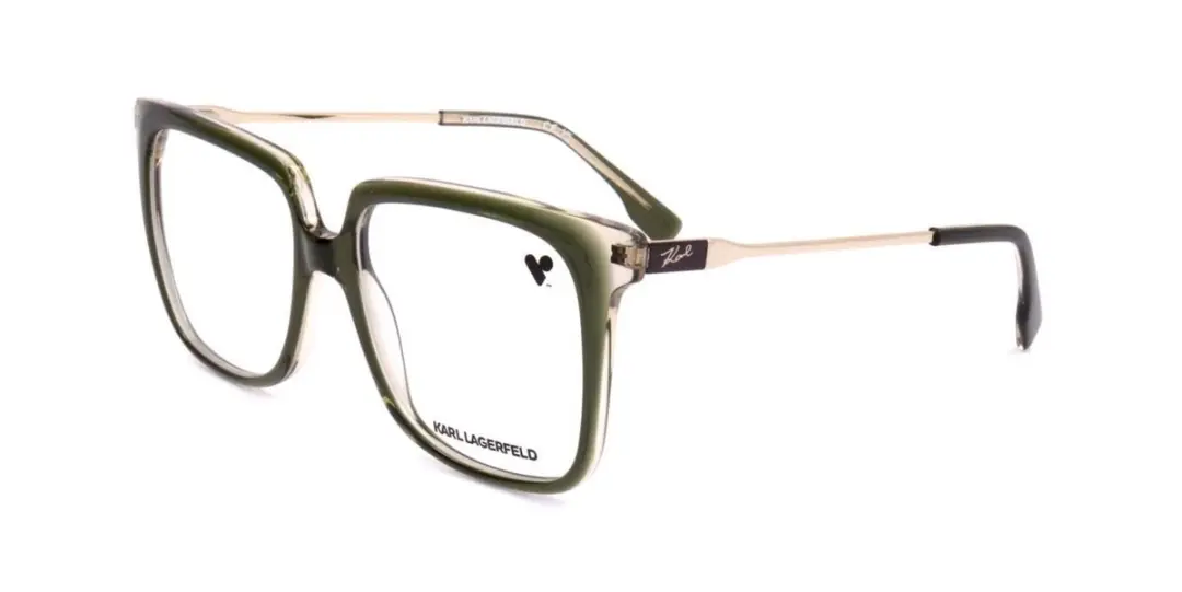 Karl Lagerfeld KL6077 Khaki/crystal 55/16/140 WOMAN Brilmonturen