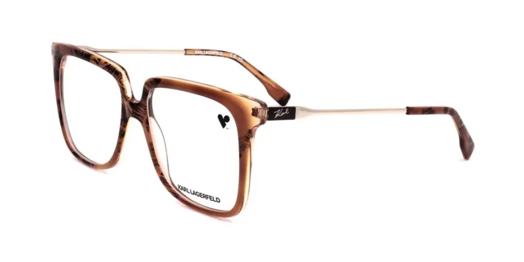 Karl Lagerfeld KL6077 Texture/peach 55/16/140 WOMAN Brilmonturen