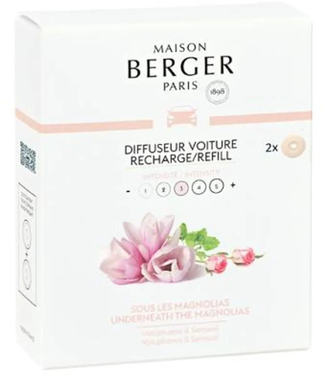 Maison Berger Paris navulling autoparfum underneath the magnolias 2 stuks
