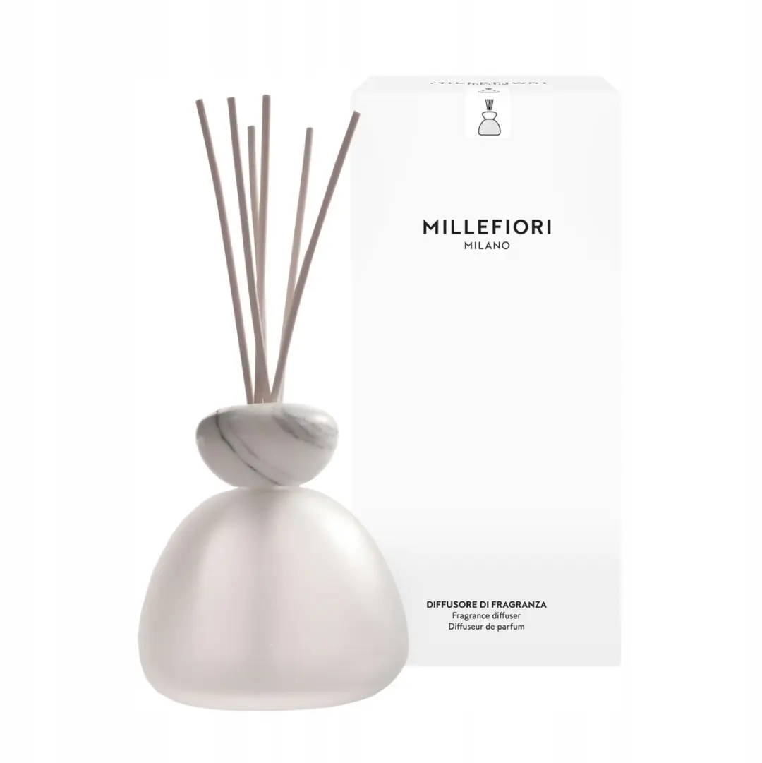 Millefiori Milano Marmerglas Frosty Witte Geur Diffusor