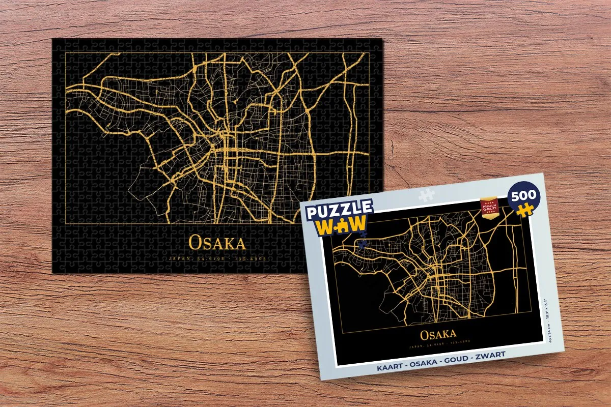 PuzzleWow Osaka Legpuzzel 500 Stuks - Multicolor