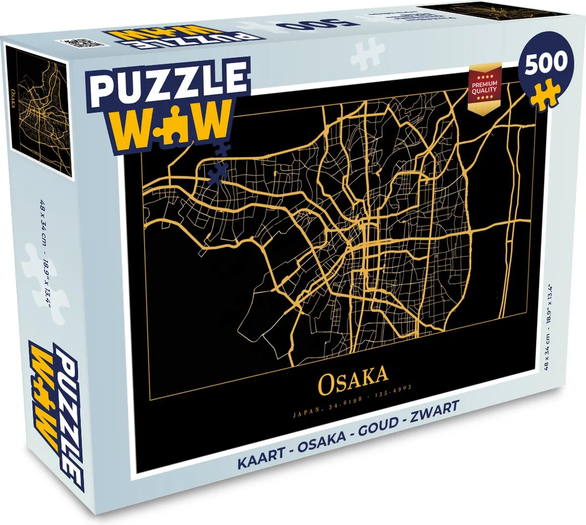 PuzzleWow Osaka Legpuzzel 500 Stuks - Multicolor
