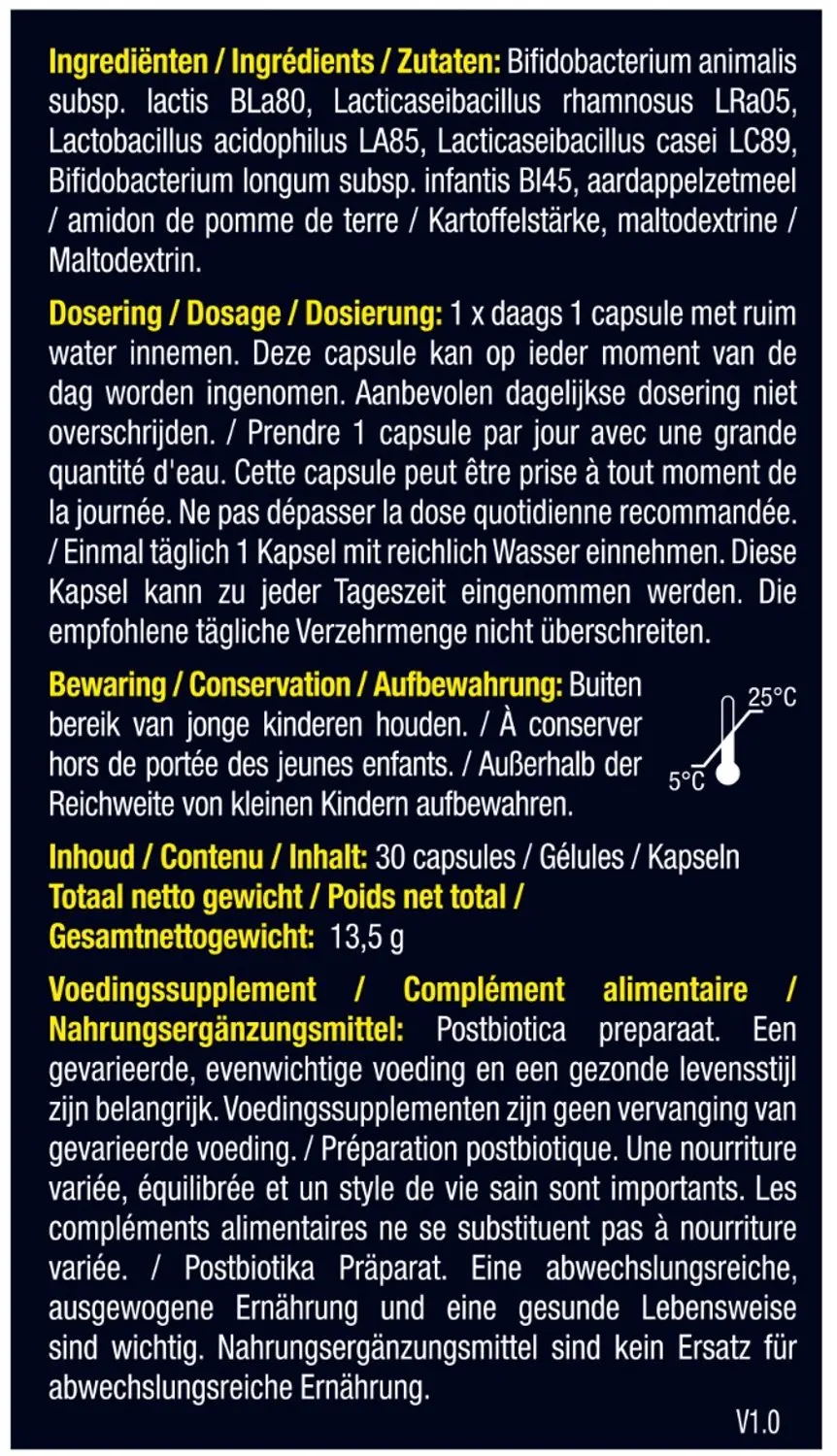 Lucovitaal Postbiotica Puur 30 Capsules