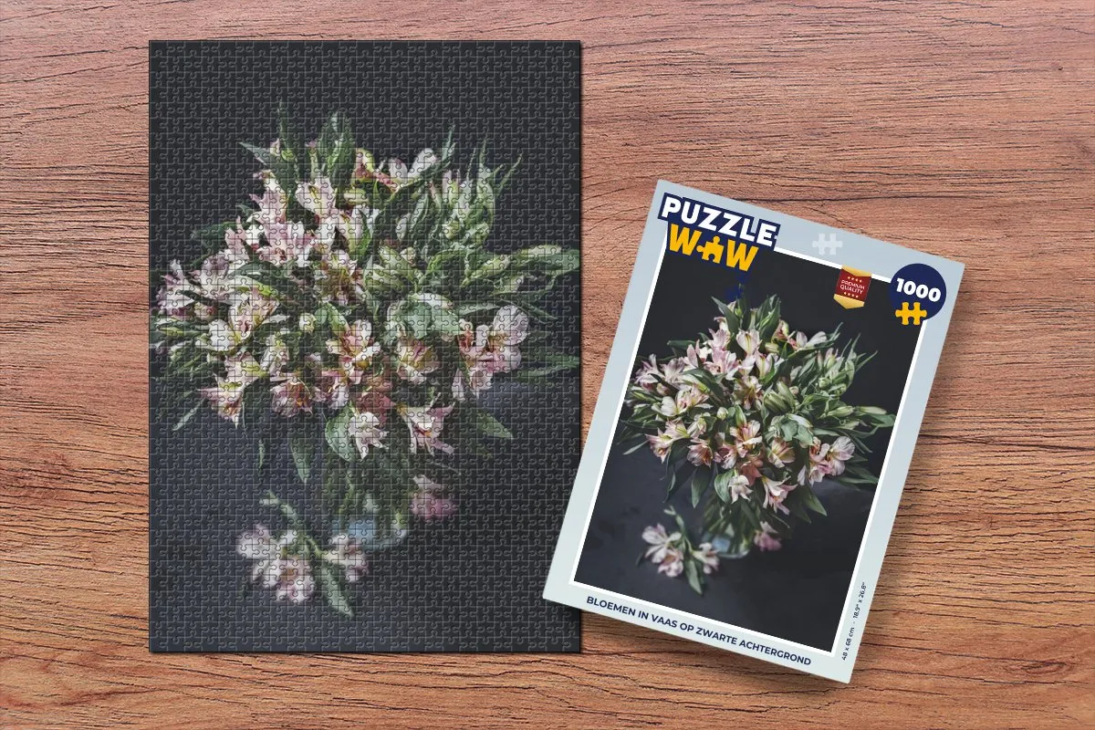 PuzzleWow Bloemen Vaas Legpuzzel 1000 Stuks - Multicolor