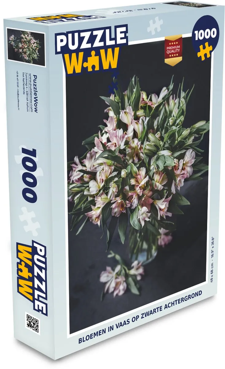 PuzzleWow Bloemen Vaas Legpuzzel 1000 Stuks - Multicolor