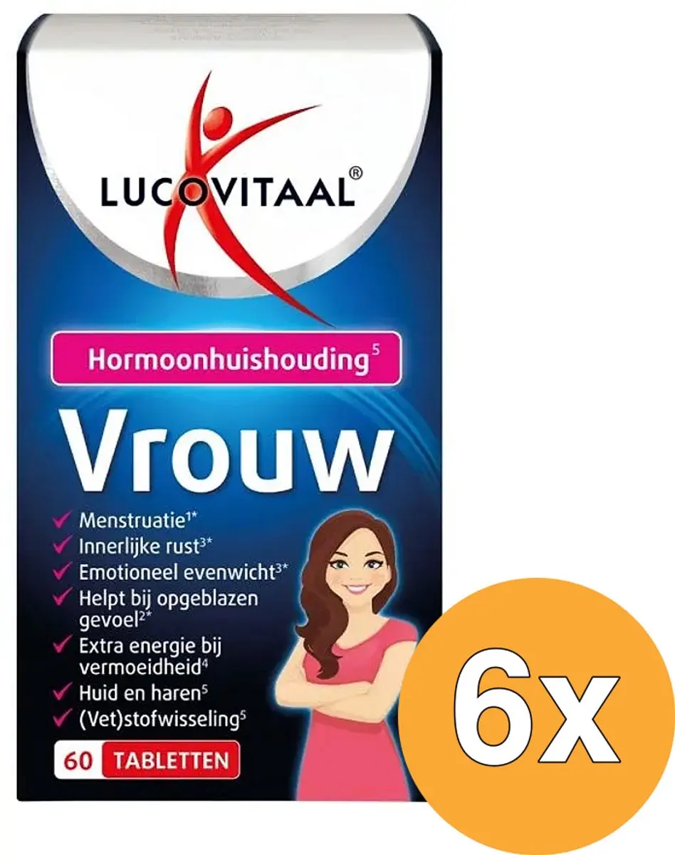 6x Lucovitaal Vrouw Hormoonhuishouding (60 tabletten)