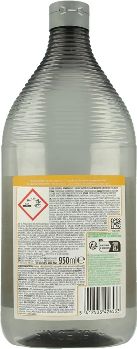 Ecover Afwasmidel Essential Citroen 950ml - afbeelding 3 van 4