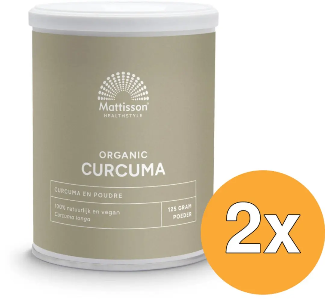 2x Mattisson Geelwortel Poeder Curcuma Longa Bio (125 gr)