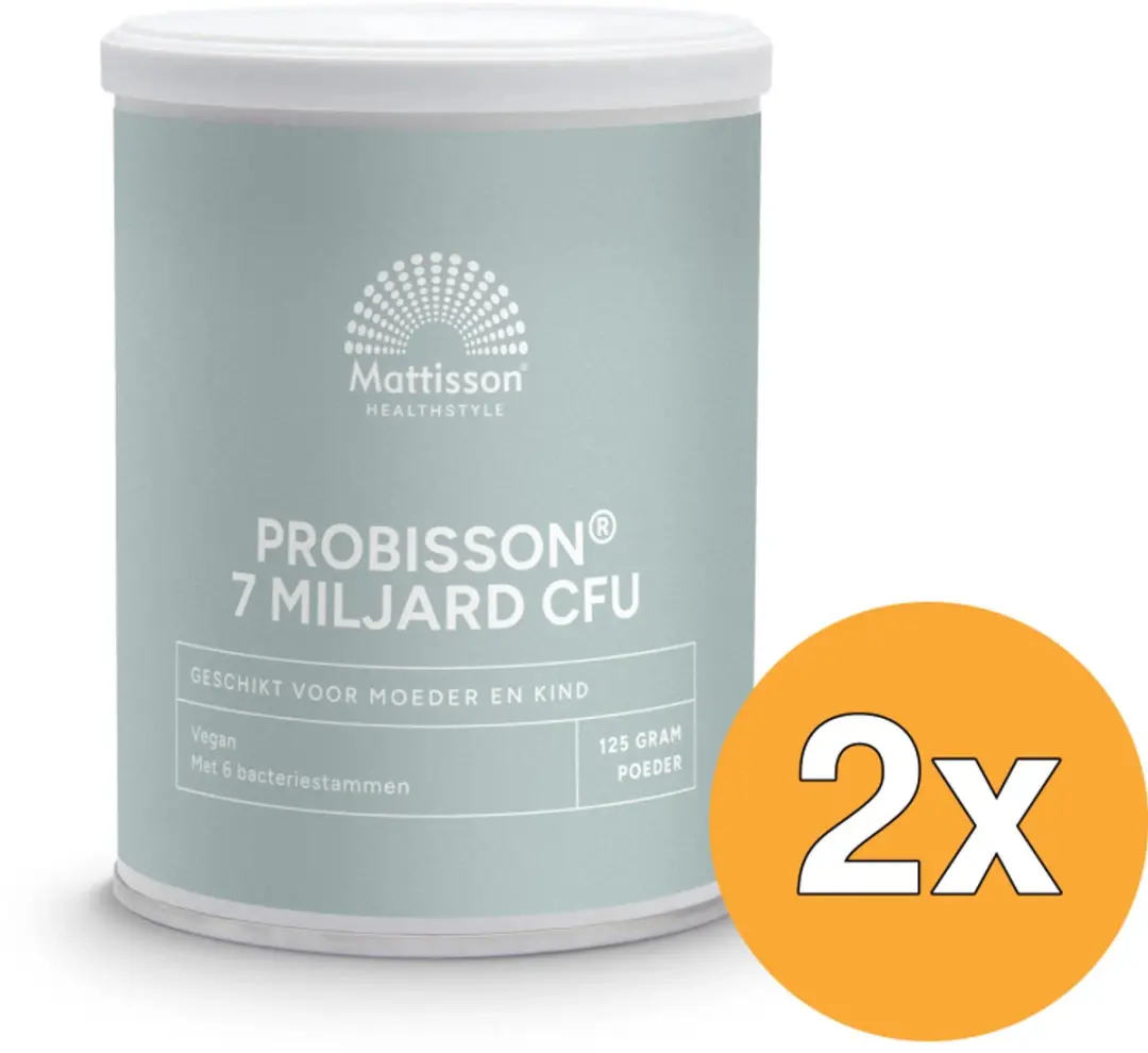 2x Mattisson Probiotica 7 Miljard Cfu (125 gr)