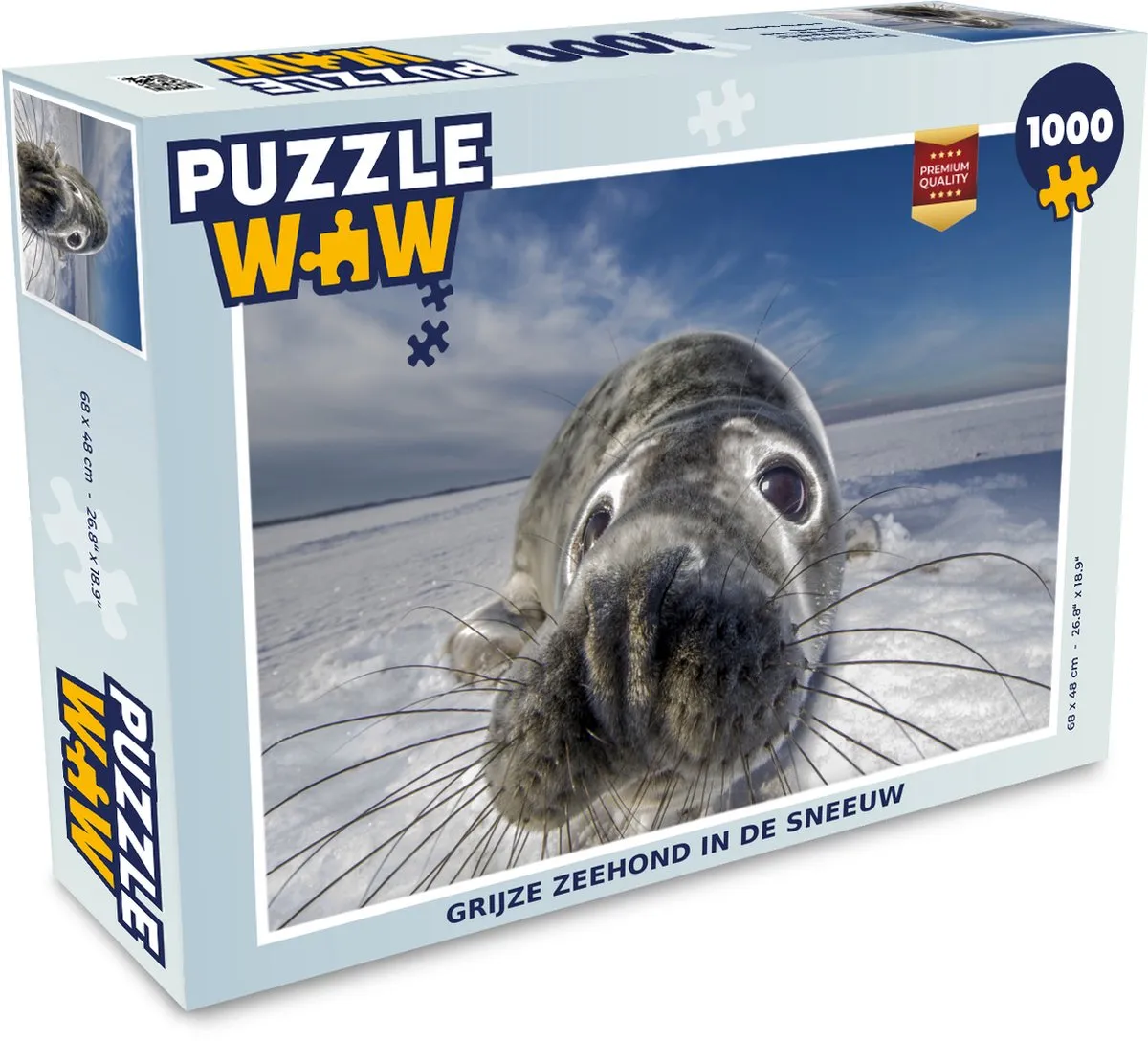 PuzzleWow Zeehond Sneeuw Legpuzzel 1000 Stuks - Multicolor
