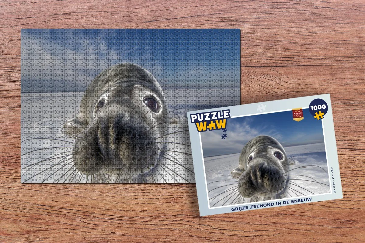 PuzzleWow Zeehond Sneeuw Legpuzzel 1000 Stuks - Multicolor