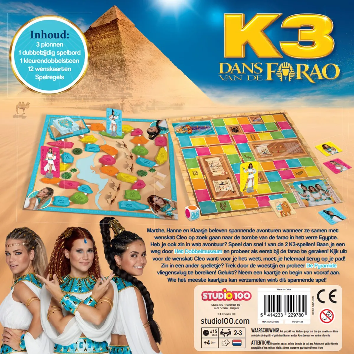 K3 Bordspel Dans van de Farao MEK3N0002310 - 2 Spellen