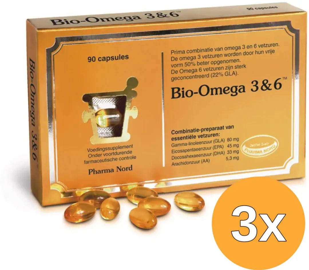 3x Pharma Nord Bio Omega 3 & 6 (90 capsules)