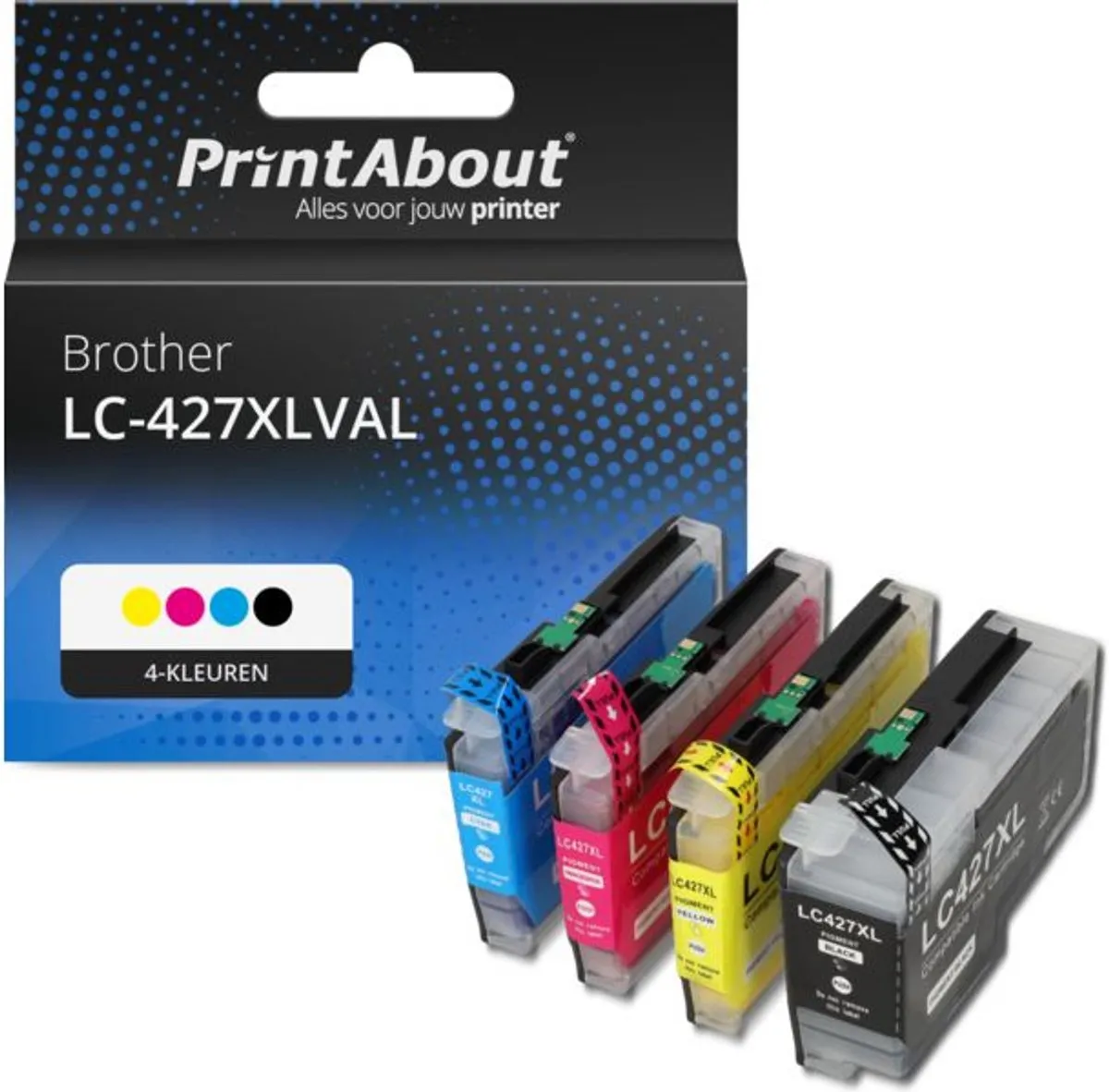 PrintAbout Huismerk Brother LC-427XLVAL Inktcartridge