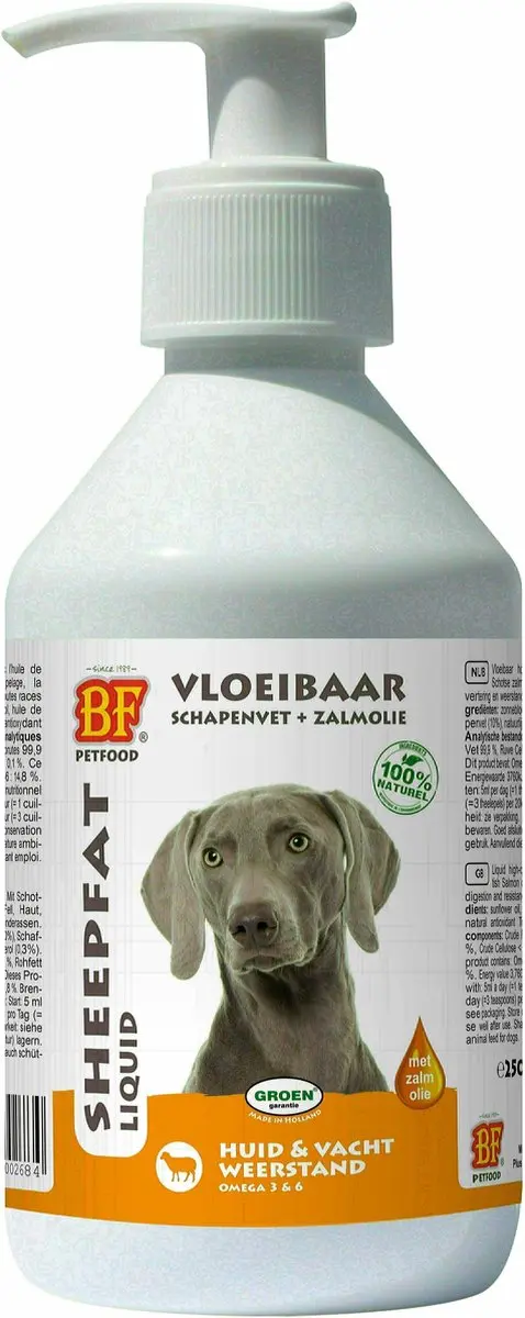 BF Petfood Vloeibaar Schapenvet Supplement 250ml - Omega 3/6/9
