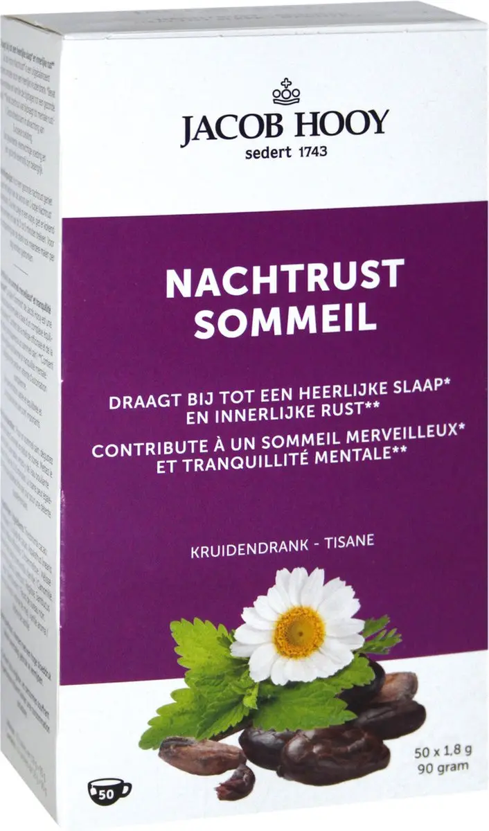 Jacob Hooy Nachtrust Theezakjes - 50 Stuks - afbeelding 3 van 4