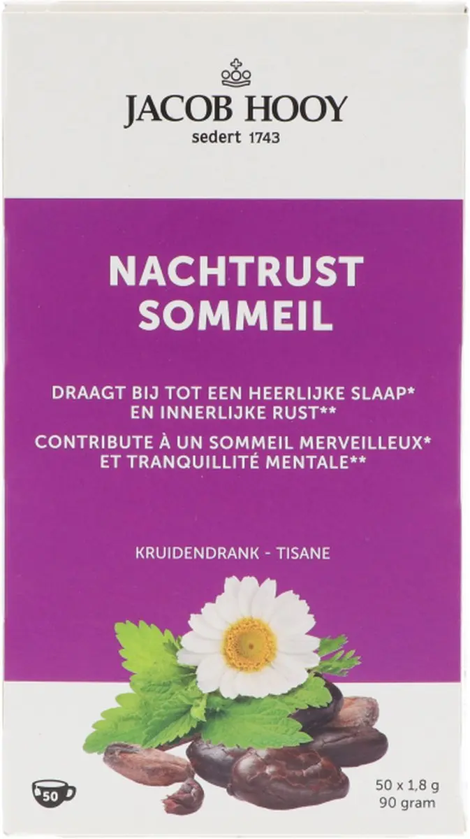 Jacob Hooy Nachtrust Theezakjes - 50 Stuks - afbeelding 4 van 4