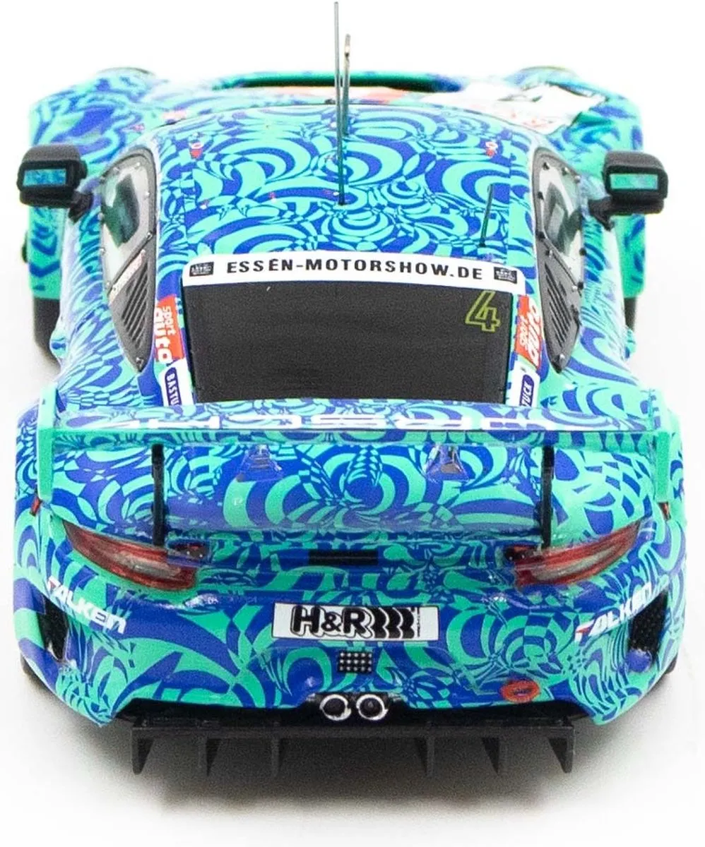 Porsche 911 GT3 R #4 VLN Nürburgring 2018 - IXO Models 1:43 Blauw