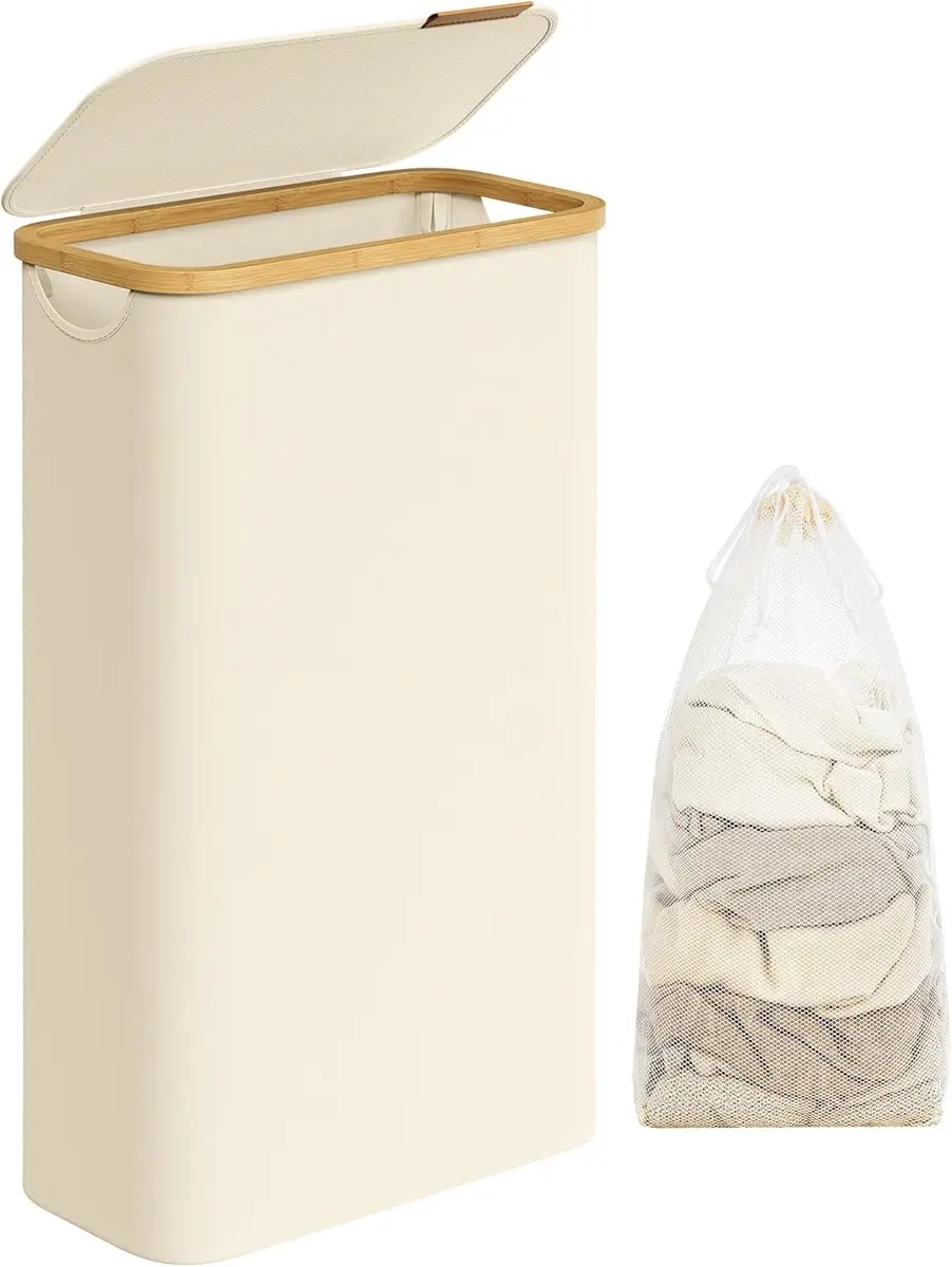 Songmics Wasmand met deksel LCB506W01