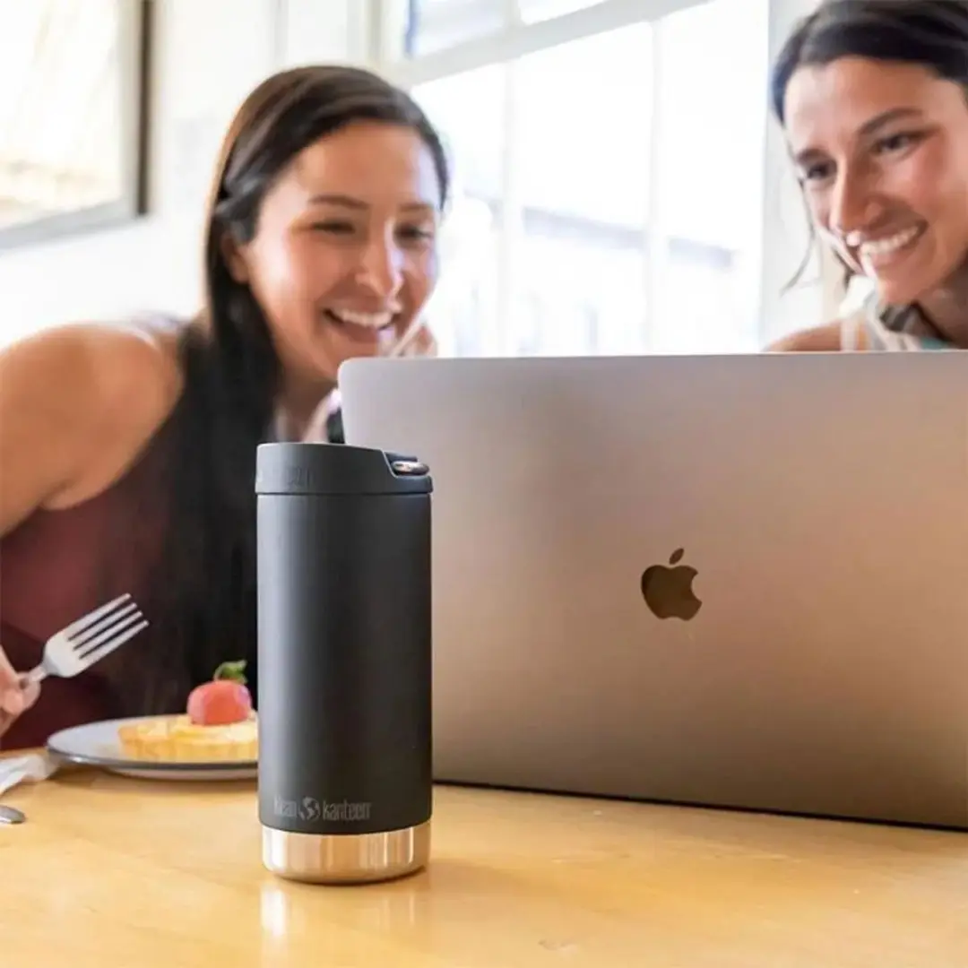 Klean Kanteen TKWide 355ml Café Cap - Zwart