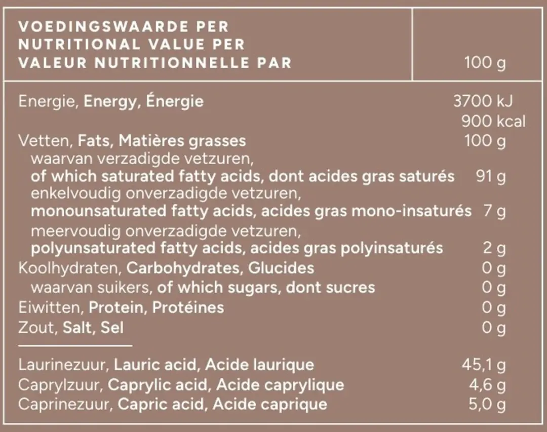 Mattisson Biologische Kokosolie 500ml - Ontgeurd - Vegan