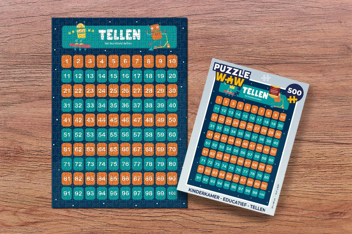 PuzzleWow Educatieve Legpuzzel 500 Stuks - Multicolor