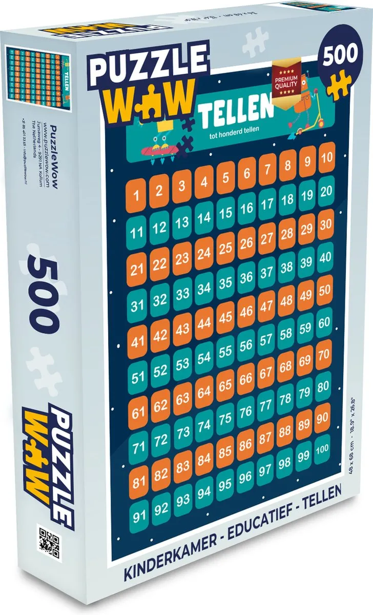 PuzzleWow Educatieve Legpuzzel 500 Stuks - Multicolor