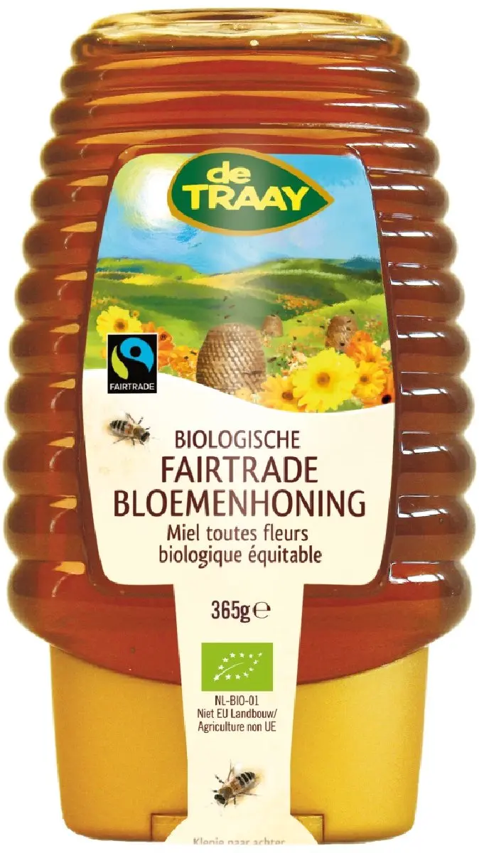 De Traay Bloemenhoning Fairtrade Bio 365g