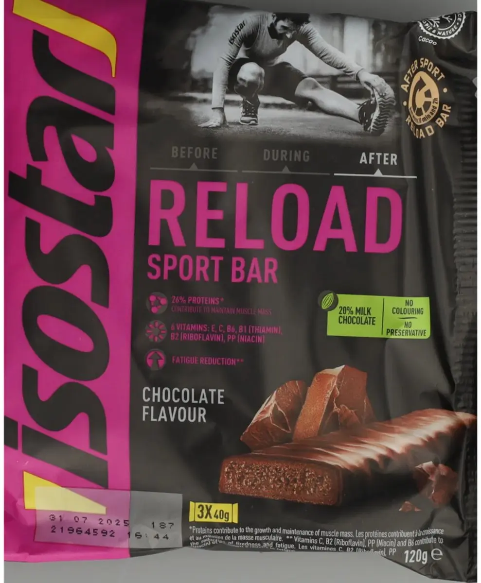 Isostar Reload Sport Bar - 120g (3x40g)