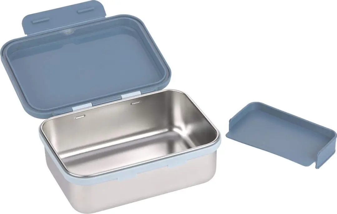 Lässig Adventure Tractor Lunchbox 1,5L - 2-delig - Staal - Blauw