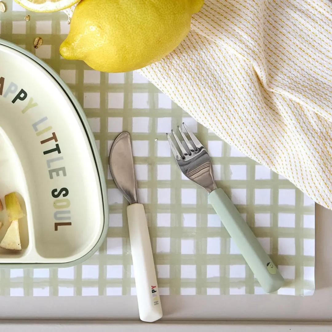 Lässig Bestek Met Siliconen Handvat Happy Fruits Lemon