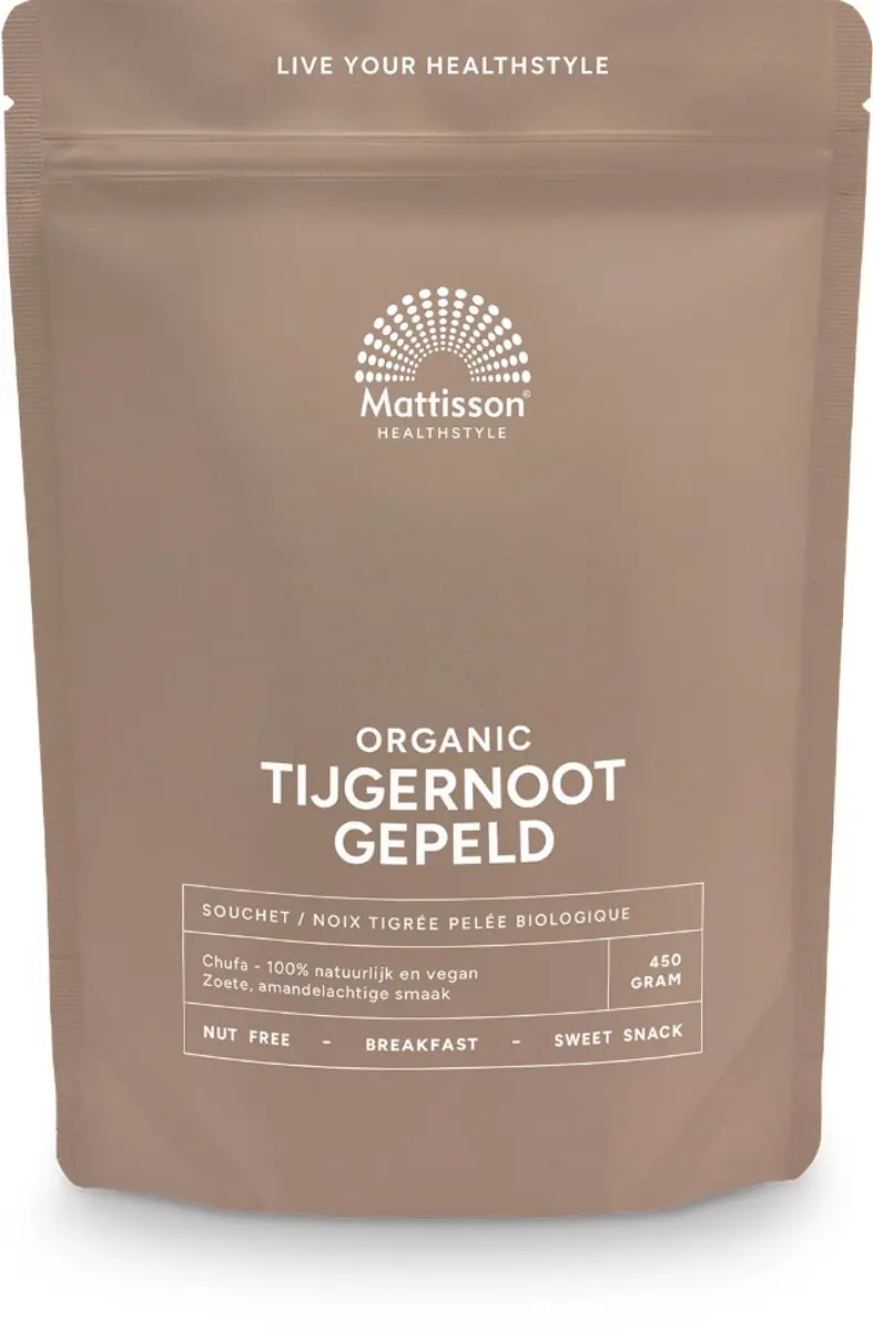 Mattisson HealthStyle Biologische Tijgernoten Gepeld 450g