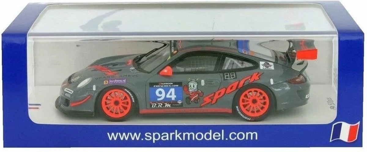 Porsche 997 Cup Winner SPX Class 24H Paul Ricard 2016 - 1:43 Spark - Grijs/Orange