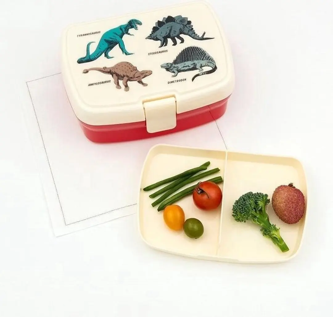 Rex London Lunchtrommel Dinosaurus - 1.6L - 3-delig - Rood