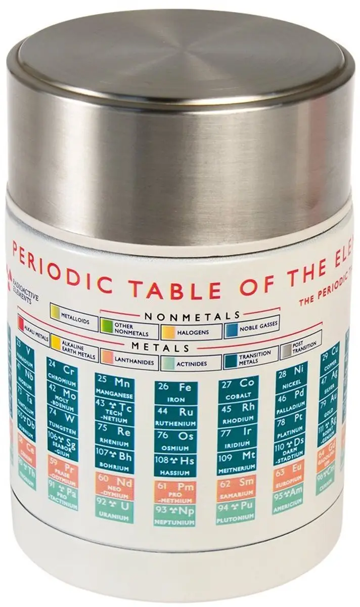 Rex London Periodic Table Roestvrijstalen Opbergdoos 0.45L - Soep