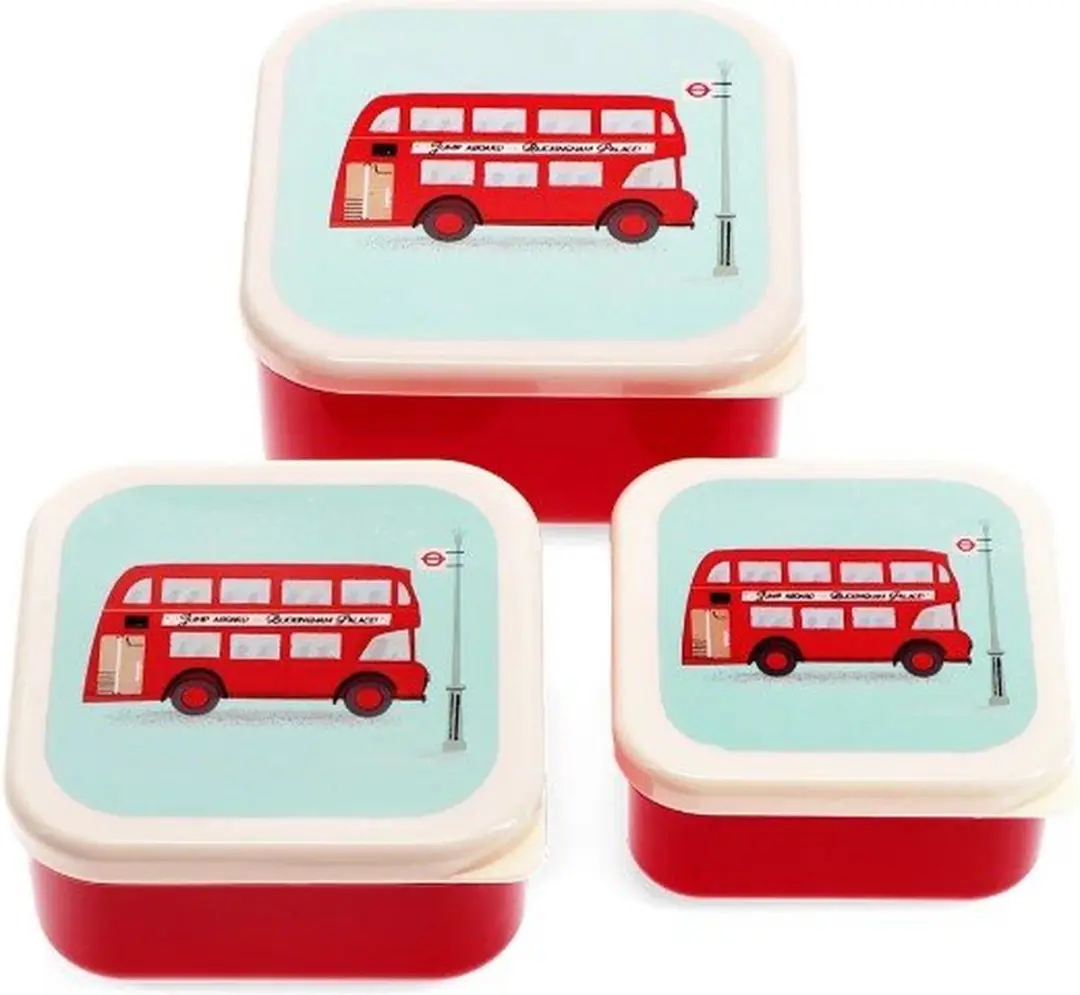 Snackdoosjes bus (set van 3)