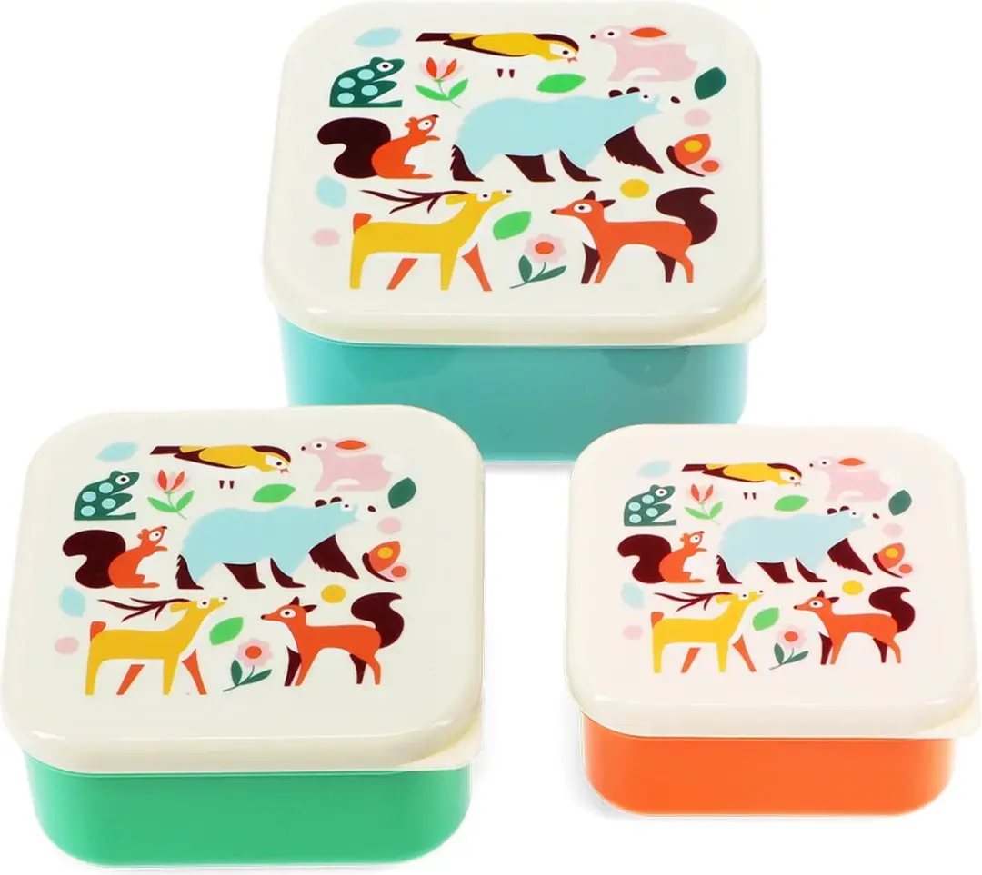 Snackdoosjes woodland (set van 3)