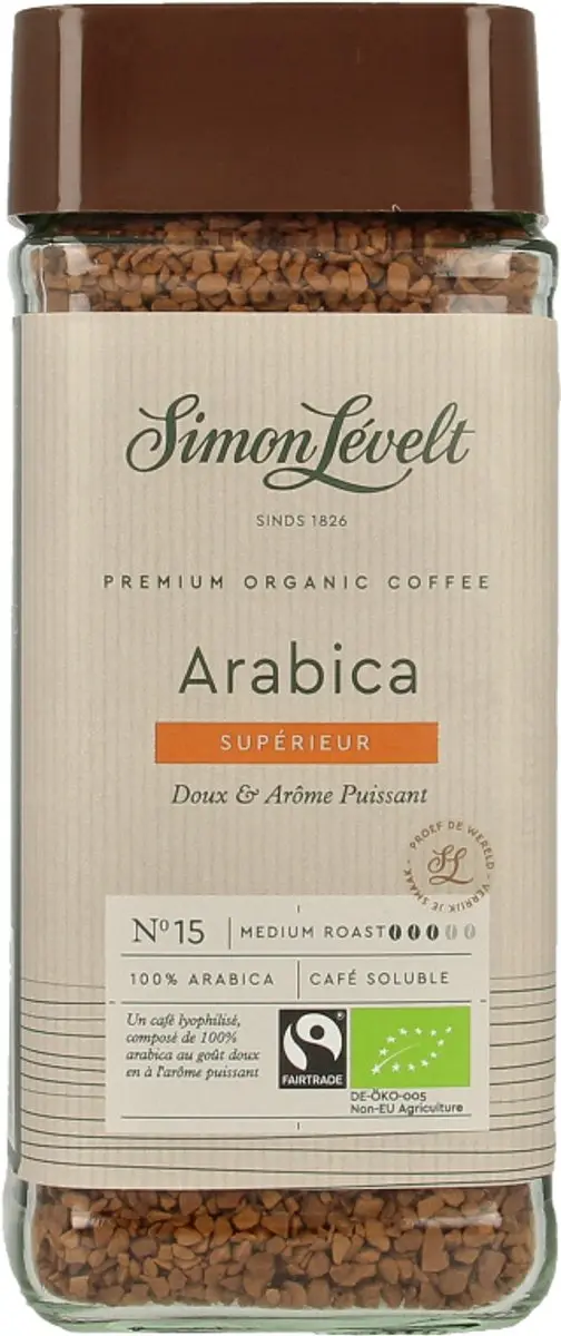 Simon Lévelt Premium Organic Oploskoffie 100g - Lungo - afbeelding 4 van 6