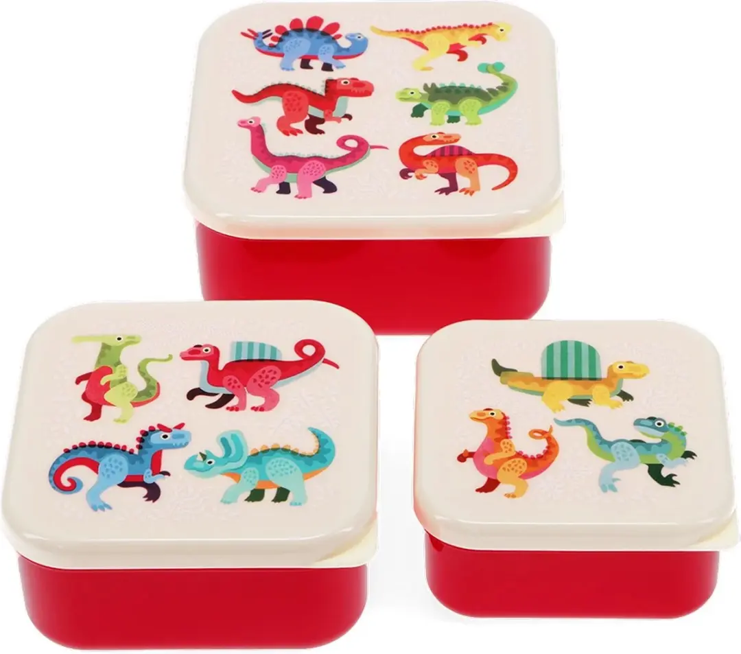 Snackbox (3 stuks) baby dino van Rex London