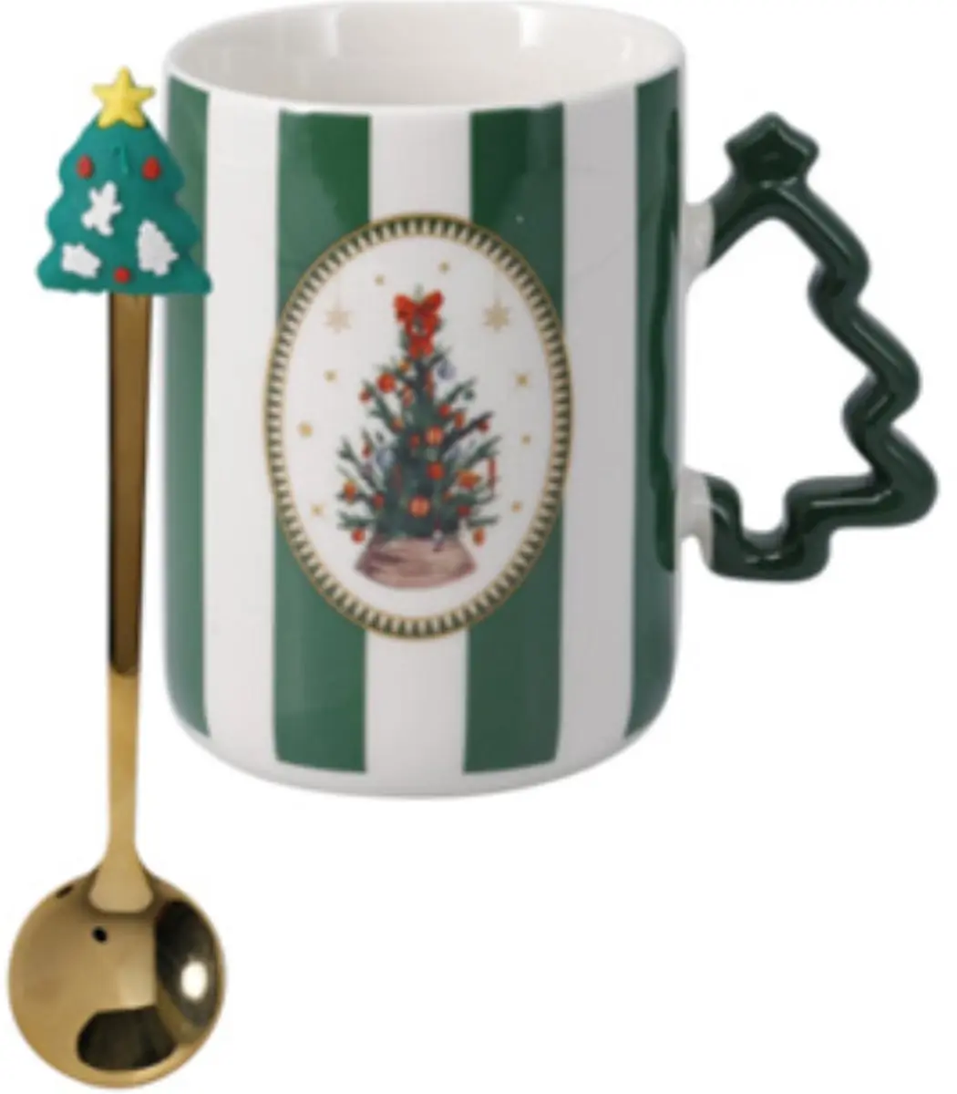 Home & Styling Kerst Kerstboom Mok met Lepel